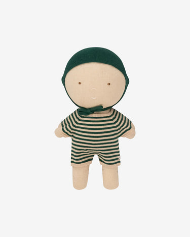 Gommu Big Stripes Short One-Piece Light Cream/Soft Green
